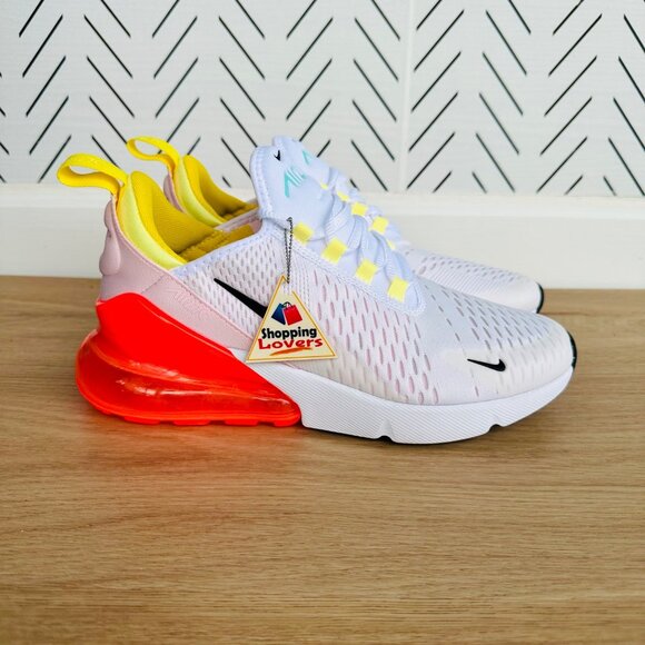 ⭐Nike Air Max 270 Sz 6.5 Womens Shoes White Black Bright Crimson FZ3624-100 New - Picture 7 of 13